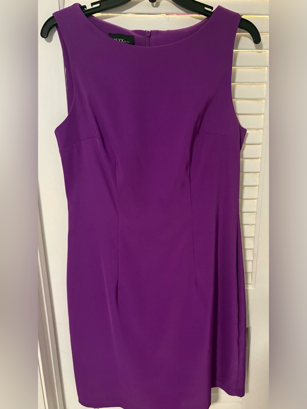 Alyx Bold Purple Sleeveless Sheath Dress